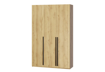 Шафа Kredens furniture Venus (0021) 3-дверна зі штангою і полицями 150 см, дуб аппалачі