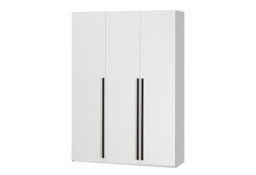 Шафа Kredens furniture Venus (0022) 3-дверна з полицями і штангами 150 см, біла