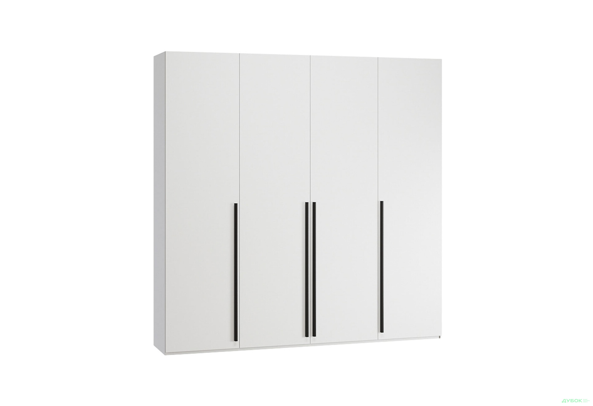 Шафа Kredens furniture Venus (0024) 4-дверна зі штангами і полицями 200 см, біла - Зображення 4 Зображення 4 - Шафа Kredens furniture Venus (0024) 4-дверна зі штангами і полицями 200 см, біла