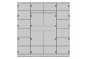 Шафа Kredens furniture Venus (0024) 4-дверна зі штангами і полицями 200 см, дуб аппалачі - Зображення 2 Зображення 2 - Шафа Kredens furniture Venus (0024) 4-дверна зі штангами і полицями 200 см, дуб аппалачі