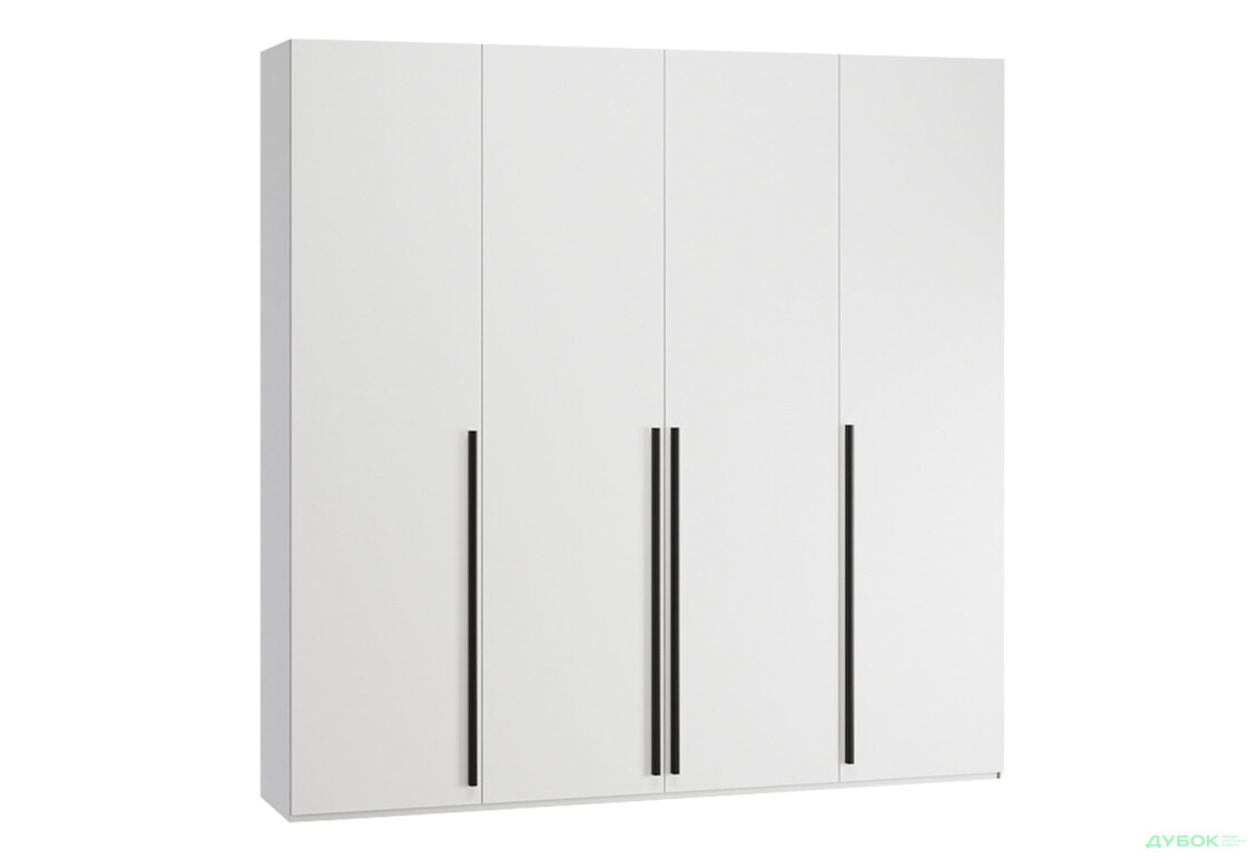 Шафа Kredens furniture Venus (0027) 4-дверна зі штангами і полицями 200 см, біла - Зображення 4 Зображення 4 - Шафа Kredens furniture Venus (0027) 4-дверна зі штангами і полицями 200 см, біла