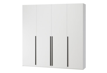 Шафа Kredens furniture Venus (0027) 4-дверна зі штангами і полицями 200 см, біла