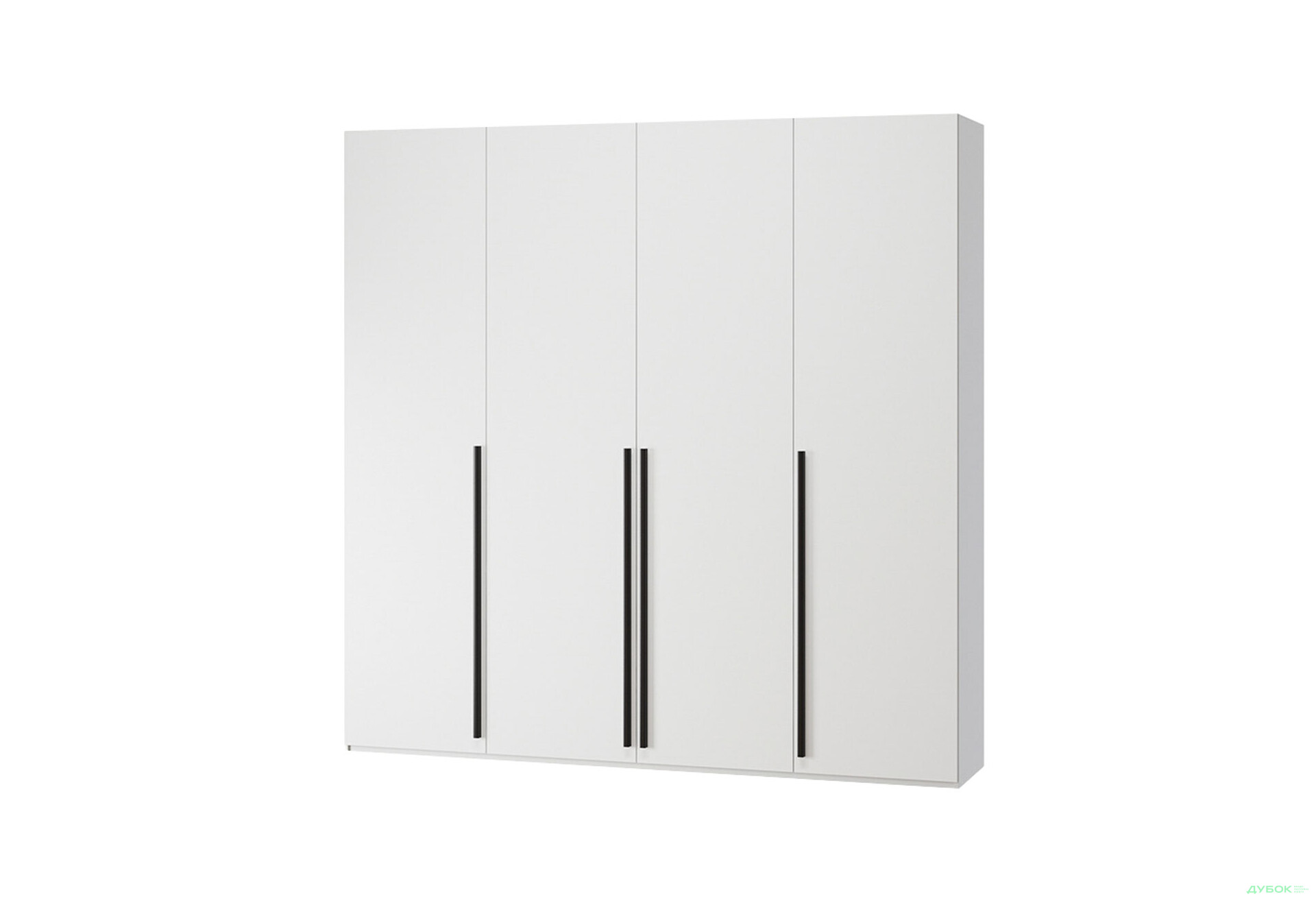 Зображення 1 - Шафа Kredens furniture Venus (0027) 4-дверна зі штангами і полицями 200 см, біла