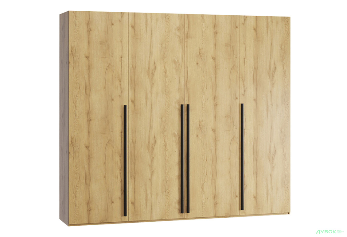 Зображення 4 - Шафа Kredens furniture Venus (0027) 4-дверна зі штангами і полциями 200 см, дуб аппалачі