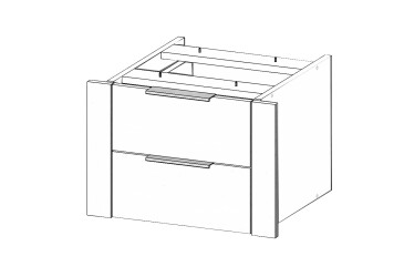 Шухляди для шафи Kredens furniture Venus (0029) 47,6 см, білий