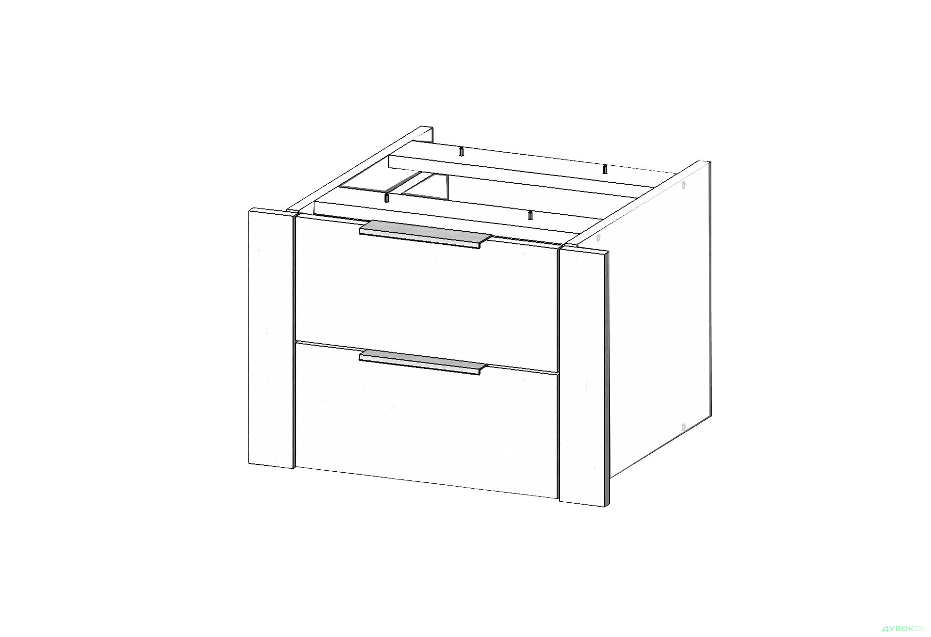 Зображення 1 - Шухляди для шафи Kredens furniture Venus (0029) 47,6 см, білий