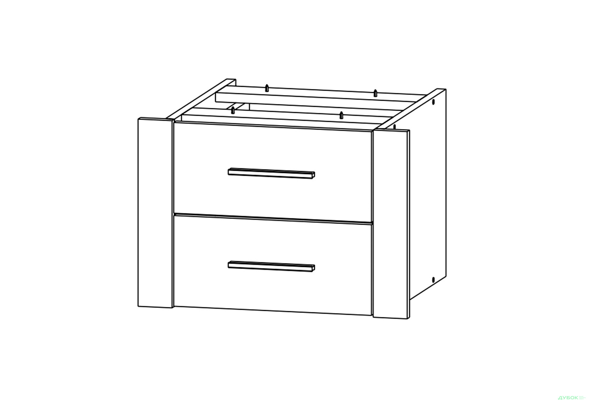 Шухляди для шафи Kredens furniture Venus (0029) 47,6 см, білий - Зображення 2 Зображення 2 - Шухляди для шафи Kredens furniture Venus (0029) 47,6 см, білий