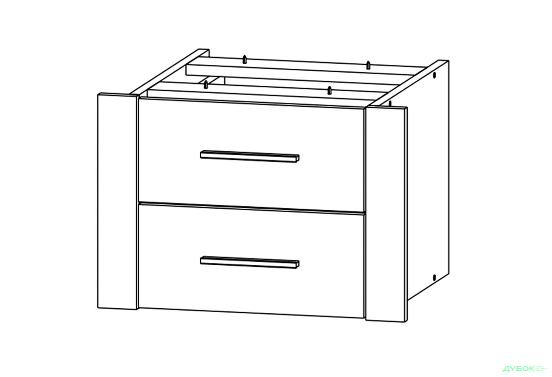 Зображення 2 - Шухляди для шафи Kredens furniture Venus (0029) 47,6 см, білий