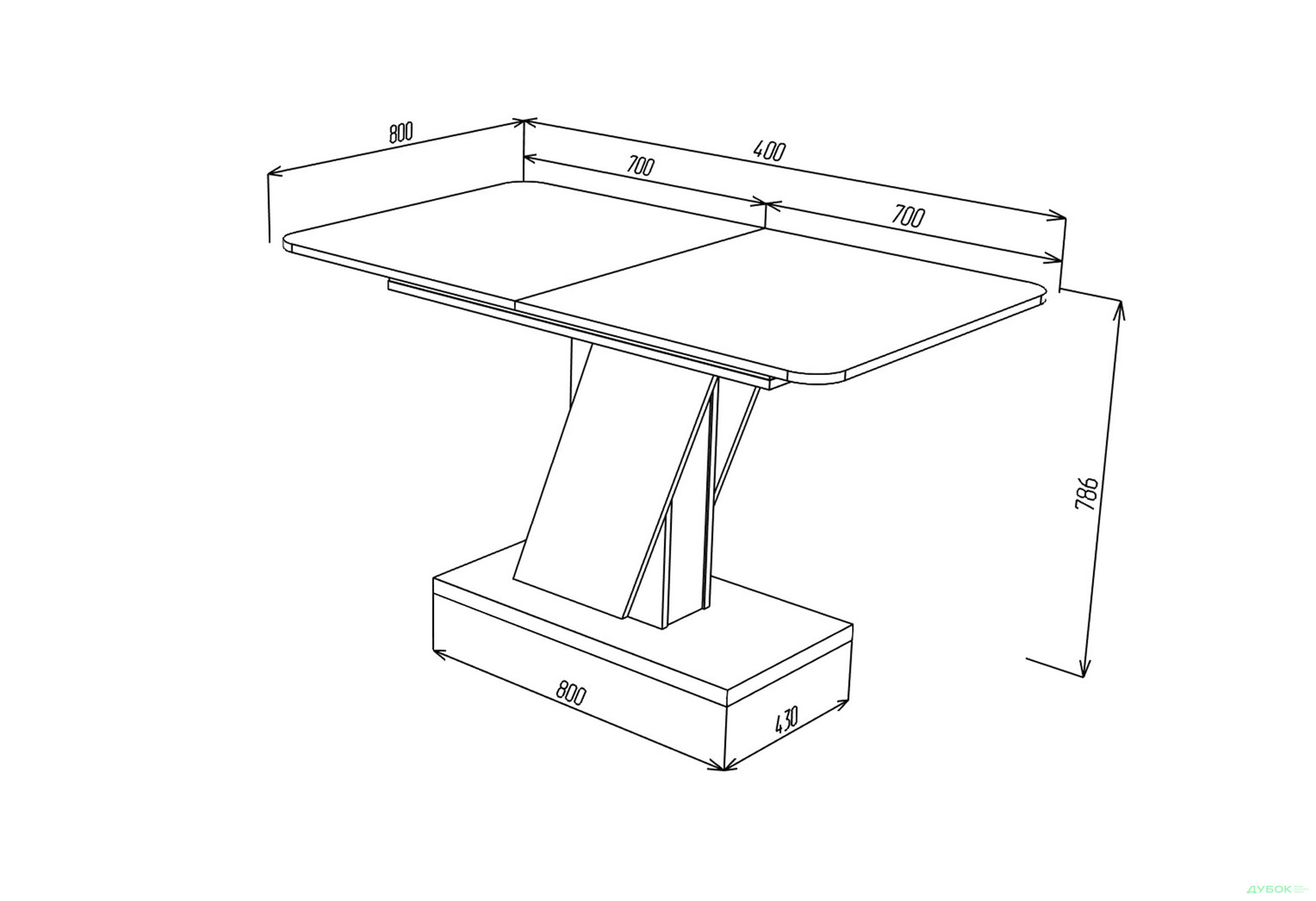 Стіл обідній Intarsio Карвело / Carvelo 140x80 см розкладний Біла аляска РЕ / Чорний уніколор - Зображення 10 Зображення 10 - Стіл обідній Intarsio Карвело / Carvelo 140x80 см розкладний Біла аляска РЕ / Чорний уніколор