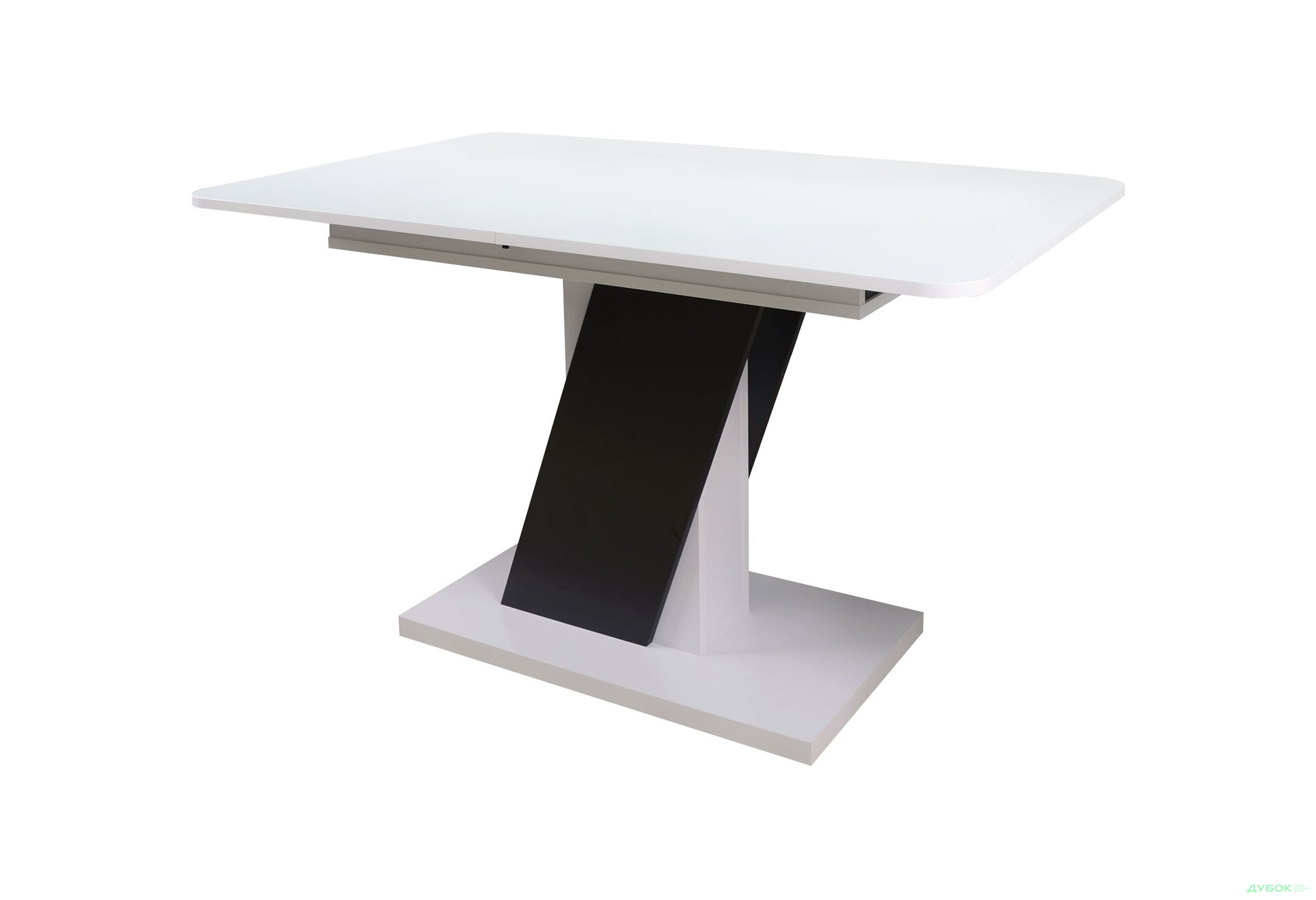 Стіл обідній Intarsio Карвело / Carvelo 140x80 см розкладний Біла аляска РЕ / Чорний уніколор - Зображення 1 Зображення 1 - Стіл обідній Intarsio Карвело / Carvelo 140x80 см розкладний Біла аляска РЕ / Чорний уніколор