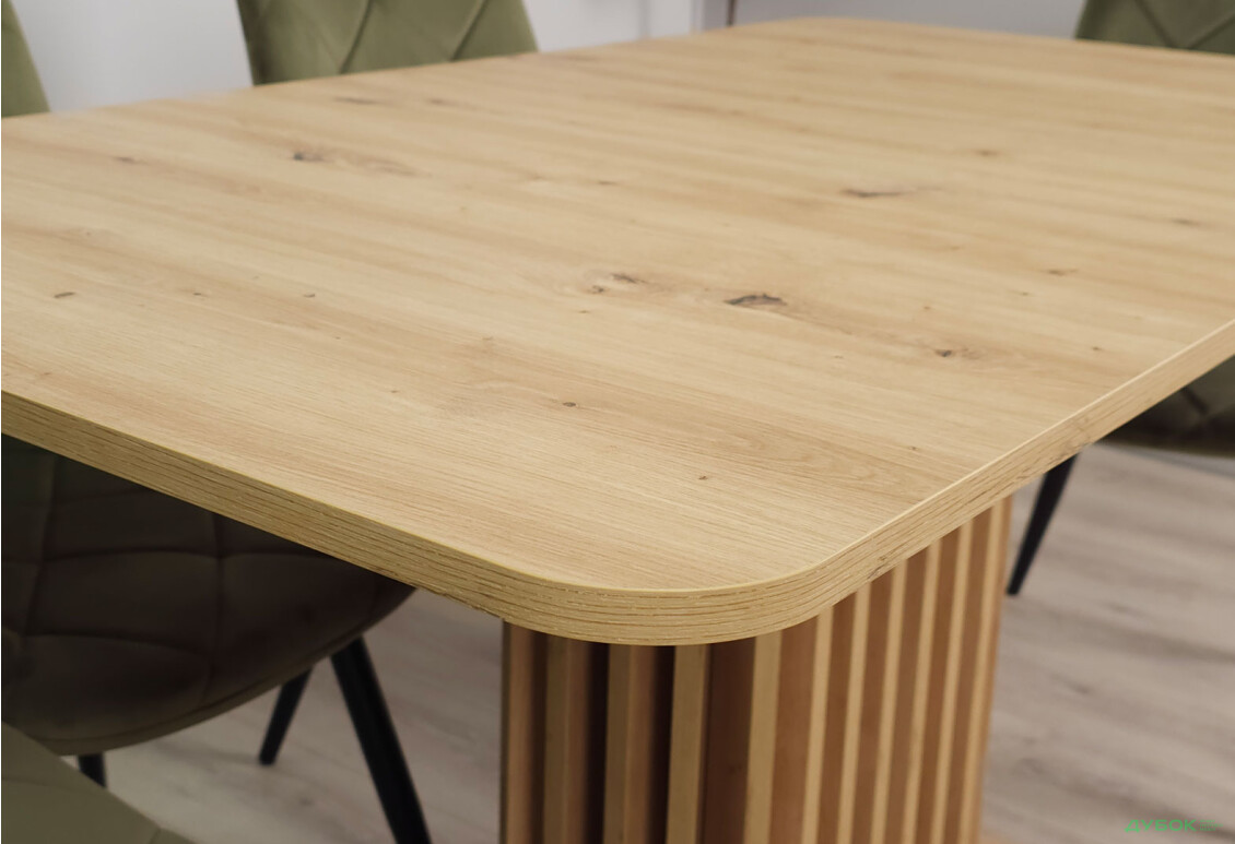 Стіл обідній Intarsio Касандра / Casandra 140x80 см розкладний, дуб артизан / чорний - Зображення 14 Зображення 14 - Стіл обідній Intarsio Касандра / Casandra 140x80 см розкладний, дуб артизан / чорний