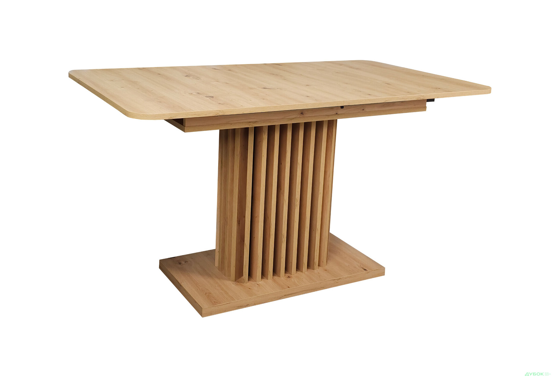 Стіл обідній Intarsio Касандра / Casandra 140x80 см розкладний, дуб артизан / чорний - Зображення 2 Зображення 2 - Стіл обідній Intarsio Касандра / Casandra 140x80 см розкладний, дуб артизан / чорний