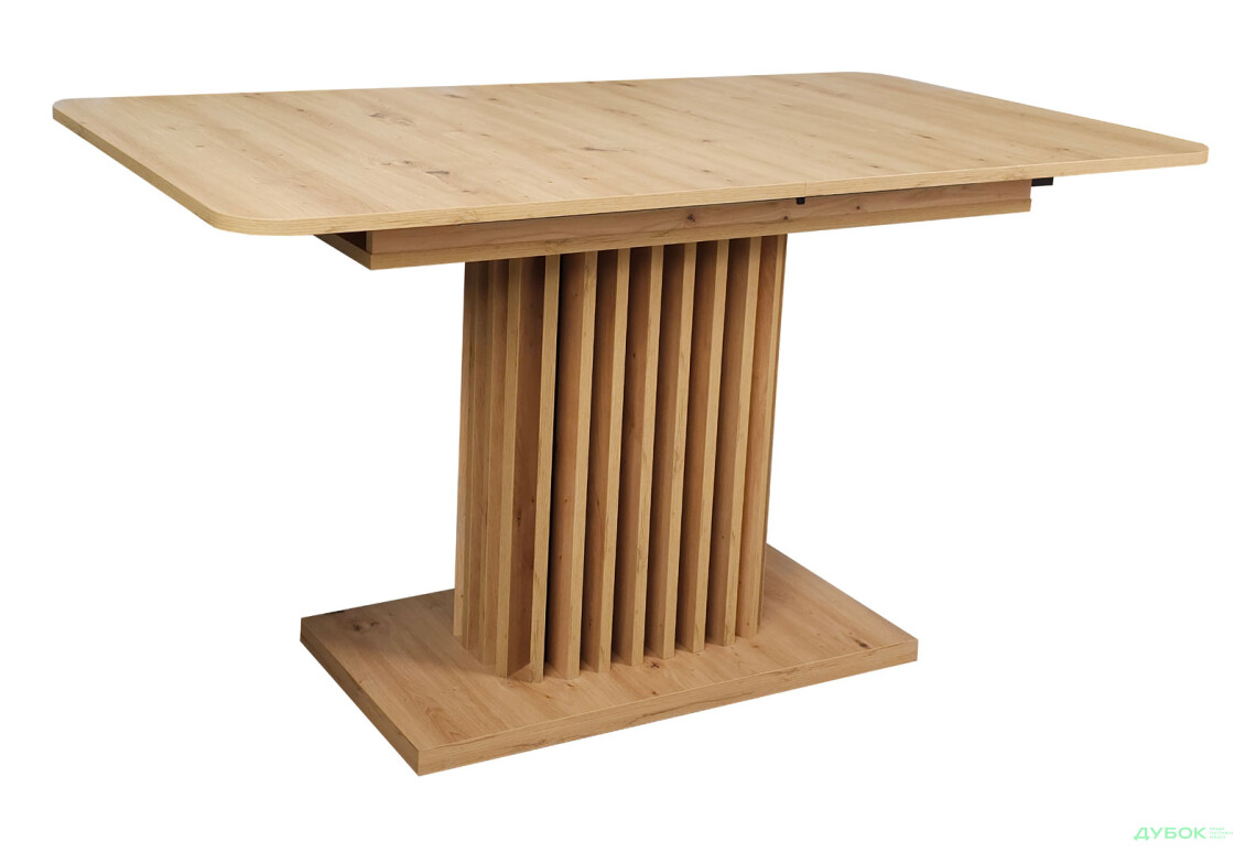 Стіл обідній Intarsio Касандра / Casandra 140x80 см розкладний, дуб артизан / чорний - Зображення 2 Зображення 2 - Стіл обідній Intarsio Касандра / Casandra 140x80 см розкладний, дуб артизан / чорний