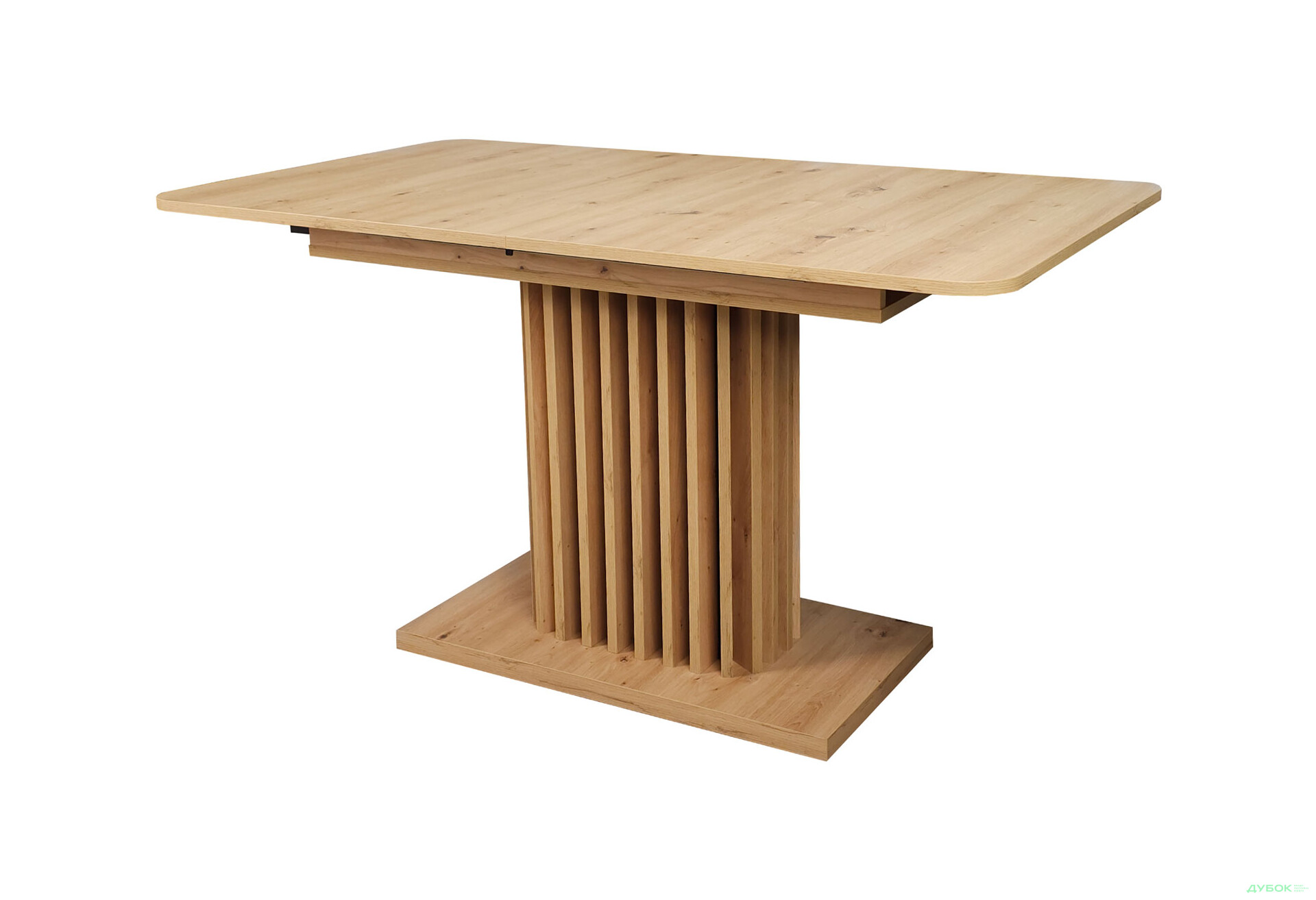 Стіл обідній Intarsio Касандра / Casandra 140x80 см розкладний, дуб артизан / чорний - Зображення 1 Зображення 1 - Стіл обідній Intarsio Касандра / Casandra 140x80 см розкладний, дуб артизан / чорний