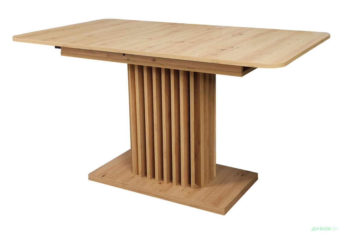 Стіл обідній Intarsio Касандра / Casandra 140x80 см розкладний, дуб артизан / чорний - Зображення 1 Зображення 1 - Стіл обідній Intarsio Касандра / Casandra 140x80 см розкладний, дуб артизан / чорний