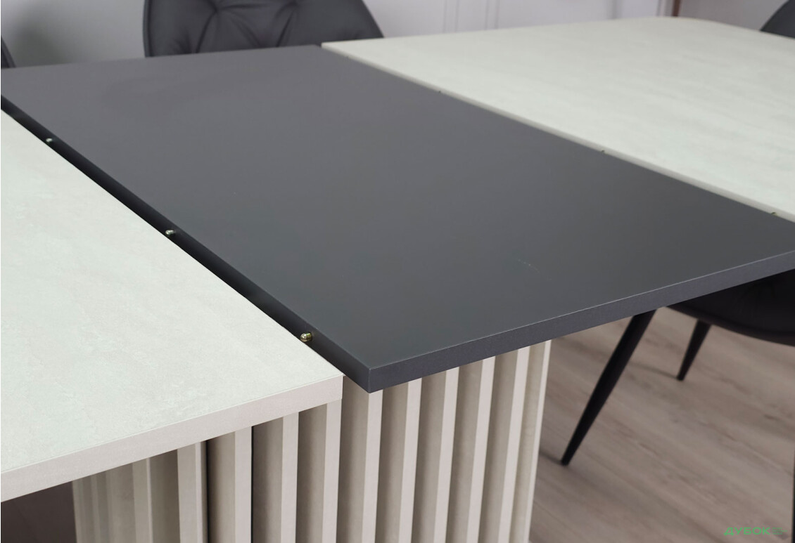 Изображение 13 - Стол обеденный Intarsio Касандра Макс / Casandra Max 160x90 см раскладной, шелковый камень / антрацит