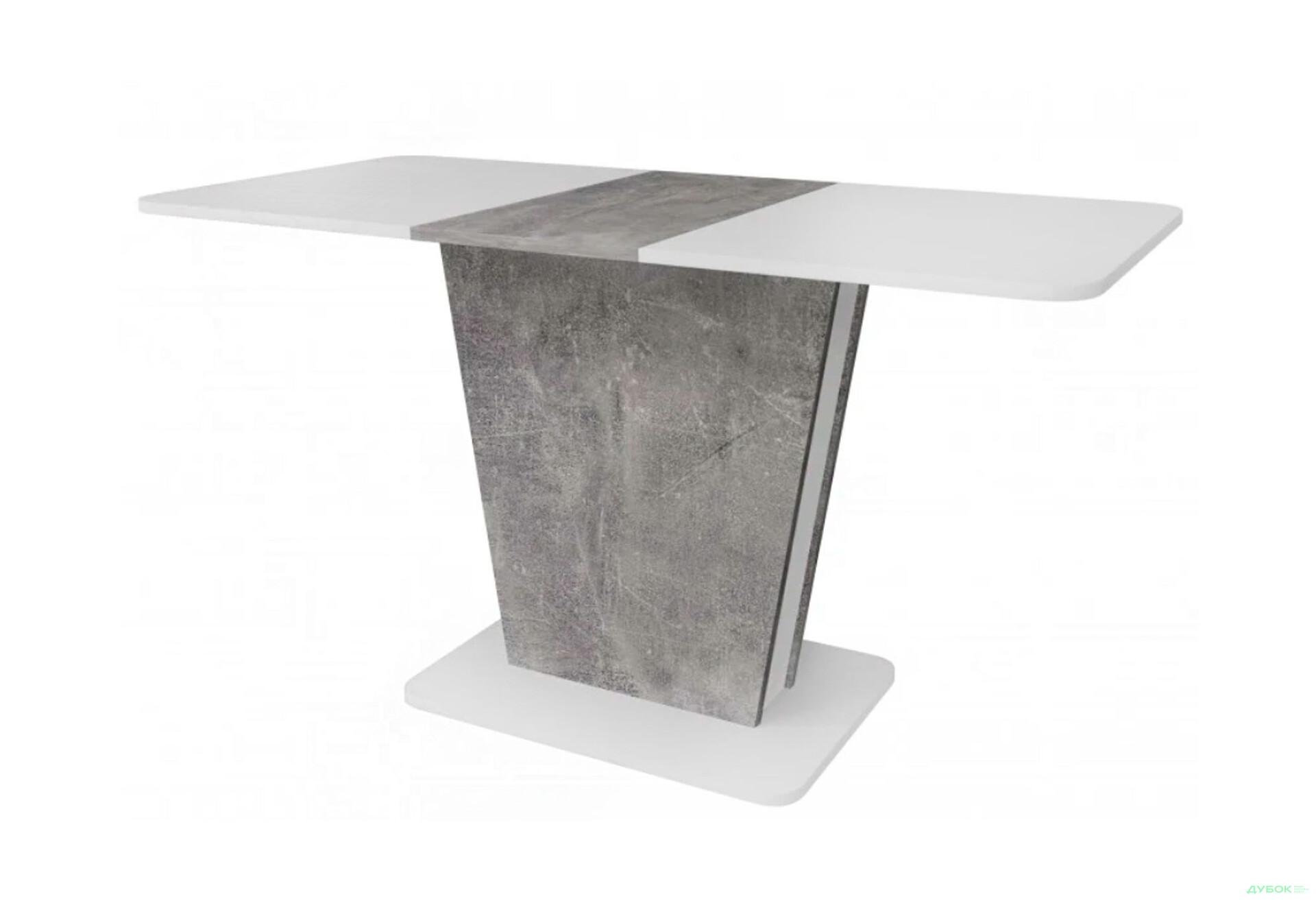 Стіл обідній Intarsio Космо / Cosmo 110x68 см розкладний Біла аляска / Індастріал - Зображення 1 Зображення 1 - Стіл обідній Intarsio Космо / Cosmo 110x68 см розкладний Біла аляска / Індастріал