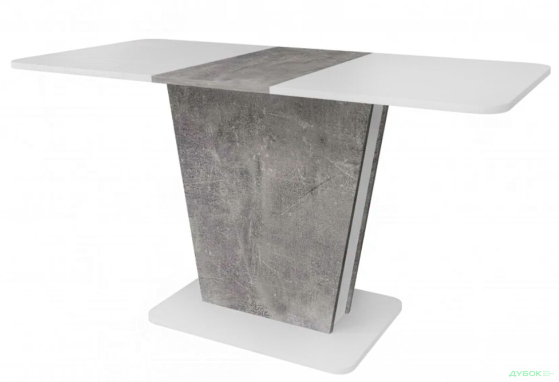 Стіл обідній Intarsio Космо / Cosmo 110x68 см розкладний Біла аляска / Індастріал - Зображення 1 Зображення 1 - Стіл обідній Intarsio Космо / Cosmo 110x68 см розкладний Біла аляска / Індастріал