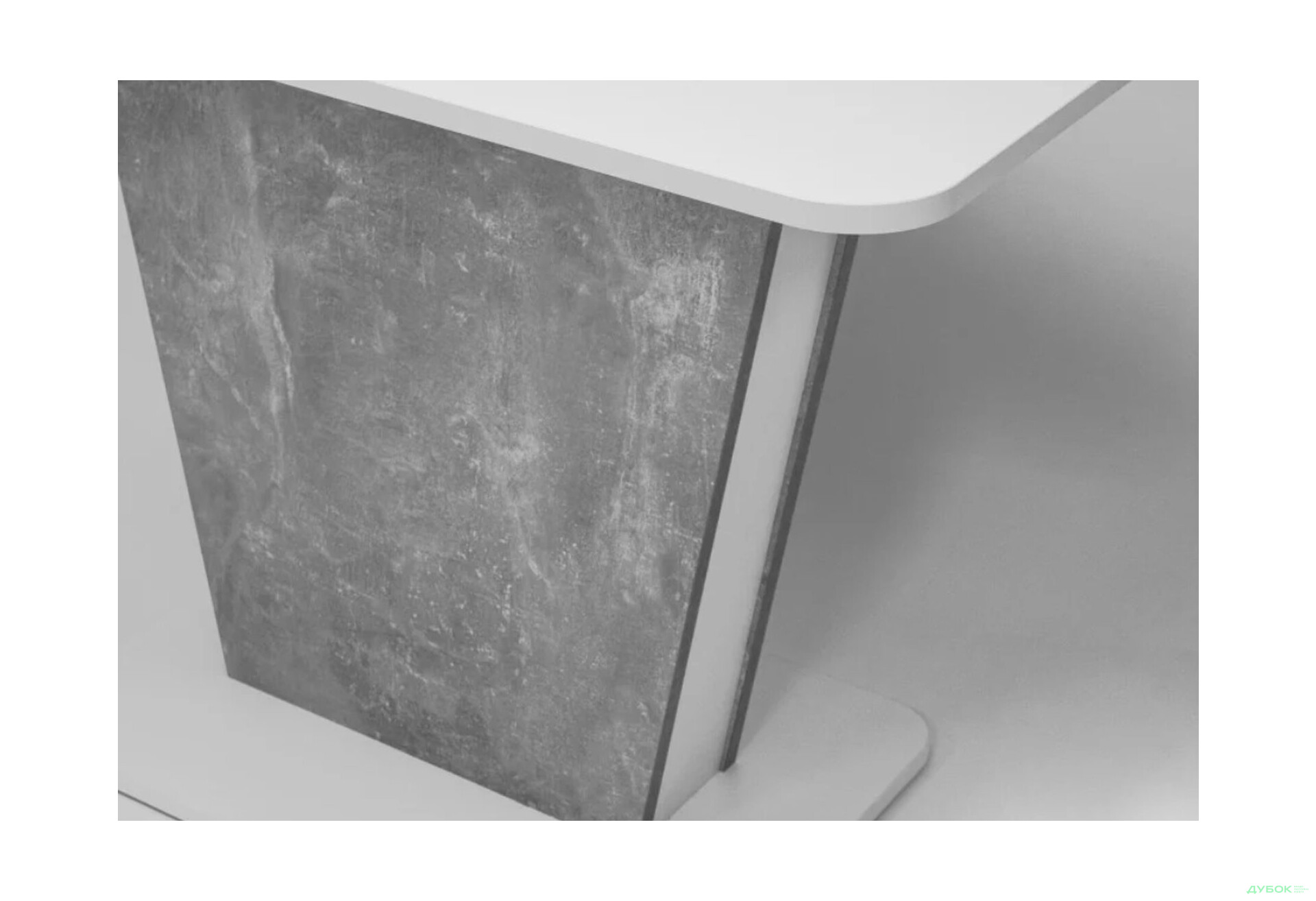 Стіл обідній Intarsio Космо / Cosmo 110x68 см розкладний Біла аляска / Індастріал - Зображення 2 Зображення 2 - Стіл обідній Intarsio Космо / Cosmo 110x68 см розкладний Біла аляска / Індастріал