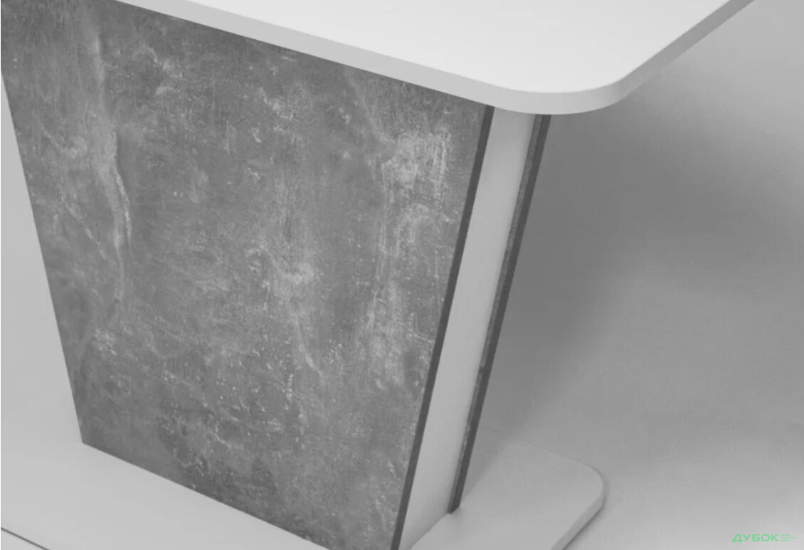 Стіл обідній Intarsio Космо / Cosmo 110x68 см розкладний Біла аляска / Індастріал - Зображення 2 Зображення 2 - Стіл обідній Intarsio Космо / Cosmo 110x68 см розкладний Біла аляска / Індастріал