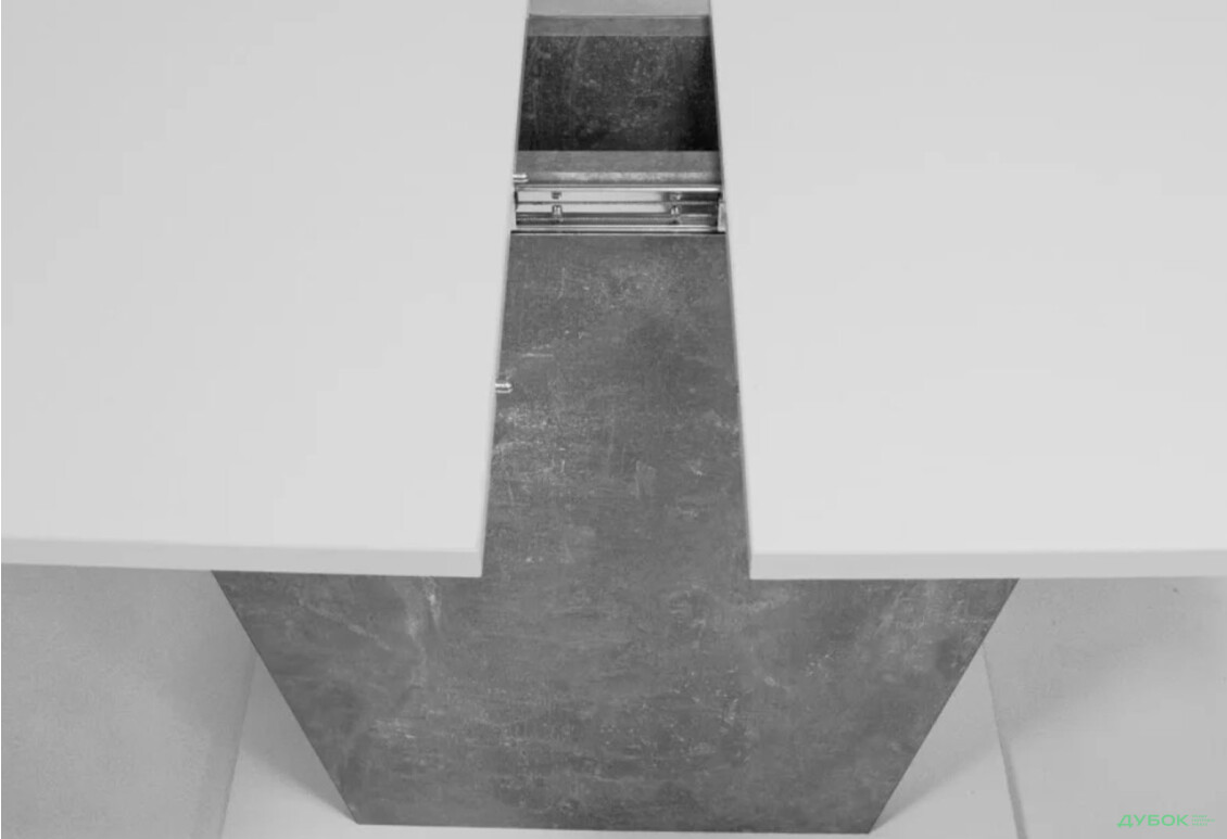 Стіл обідній Intarsio Космо / Cosmo 110x68 см розкладний Біла аляска / Індастріал - Зображення 3 Зображення 3 - Стіл обідній Intarsio Космо / Cosmo 110x68 см розкладний Біла аляска / Індастріал