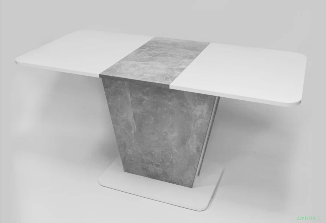 Стіл обідній Intarsio Космо / Cosmo 110x68 см розкладний Біла аляска / Індастріал - Зображення 4 Зображення 4 - Стіл обідній Intarsio Космо / Cosmo 110x68 см розкладний Біла аляска / Індастріал