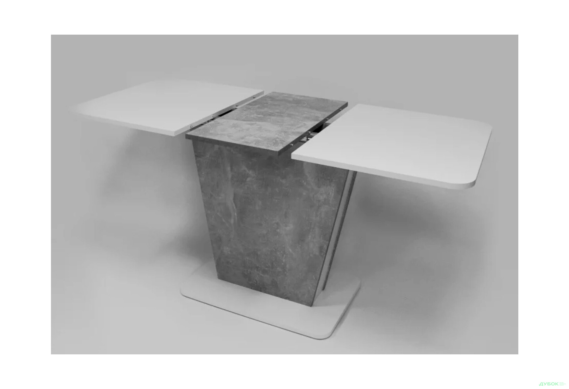 Стіл обідній Intarsio Космо / Cosmo 110x68 см розкладний Біла аляска / Індастріал - Зображення 5 Зображення 5 - Стіл обідній Intarsio Космо / Cosmo 110x68 см розкладний Біла аляска / Індастріал