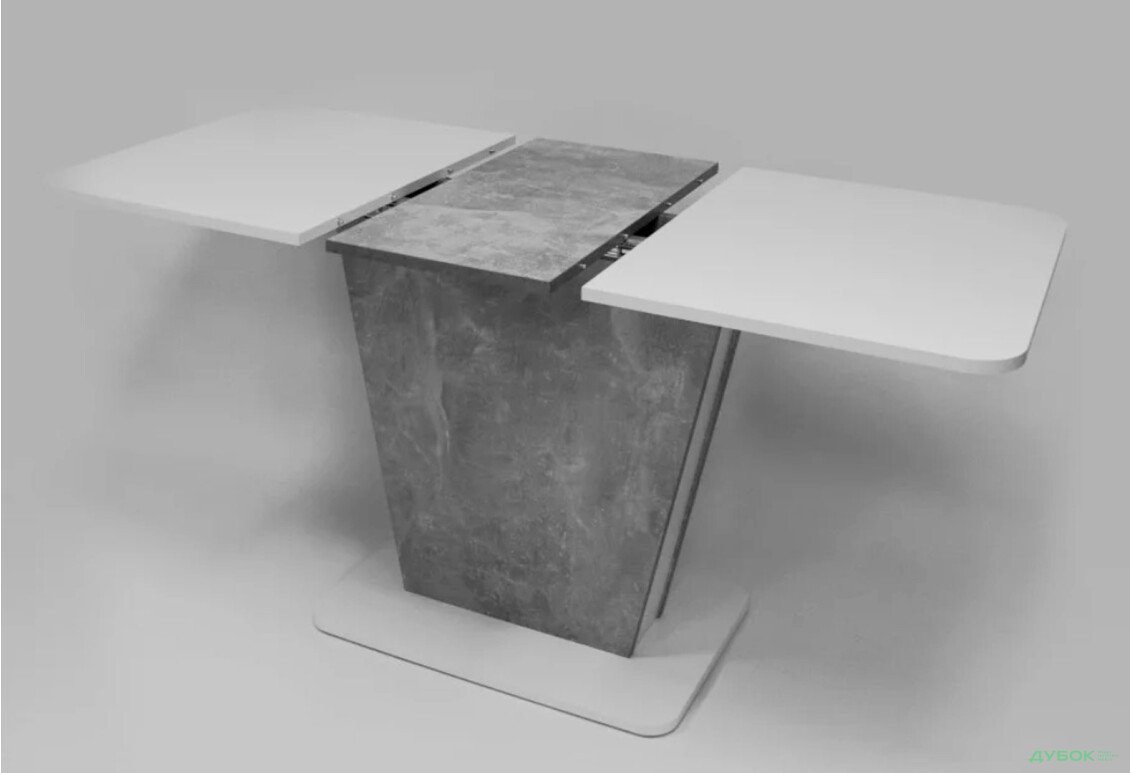 Стіл обідній Intarsio Космо / Cosmo 110x68 см розкладний Біла аляска / Індастріал - Зображення 5 Зображення 5 - Стіл обідній Intarsio Космо / Cosmo 110x68 см розкладний Біла аляска / Індастріал