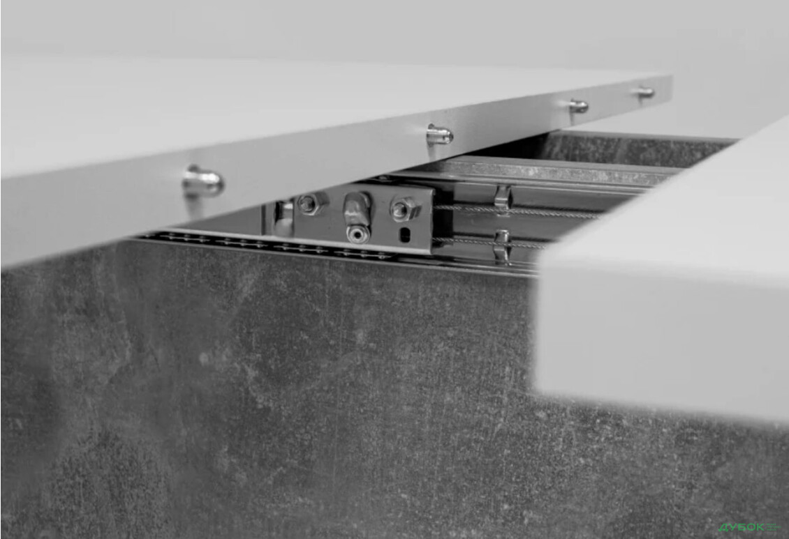 Стіл обідній Intarsio Космо / Cosmo 110x68 см розкладний Біла аляска / Індастріал - Зображення 7 Зображення 7 - Стіл обідній Intarsio Космо / Cosmo 110x68 см розкладний Біла аляска / Індастріал