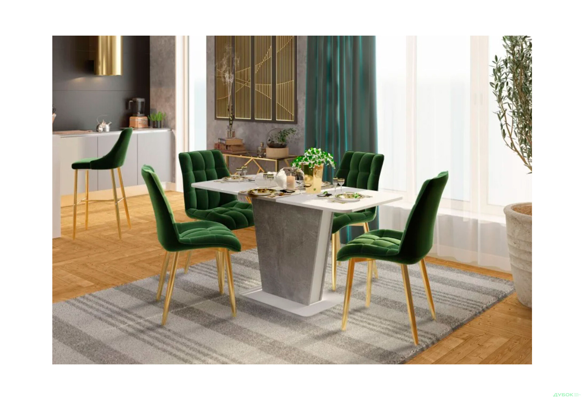 Стіл обідній Intarsio Космо / Cosmo 110x68 см розкладний Біла аляска / Індастріал - Зображення 9 Зображення 9 - Стіл обідній Intarsio Космо / Cosmo 110x68 см розкладний Біла аляска / Індастріал