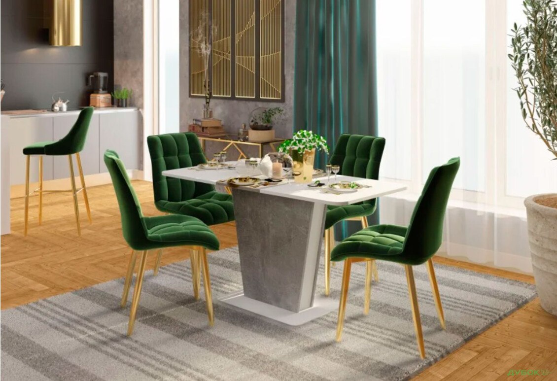 Стіл обідній Intarsio Космо / Cosmo 110x68 см розкладний Біла аляска / Індастріал - Зображення 9 Зображення 9 - Стіл обідній Intarsio Космо / Cosmo 110x68 см розкладний Біла аляска / Індастріал