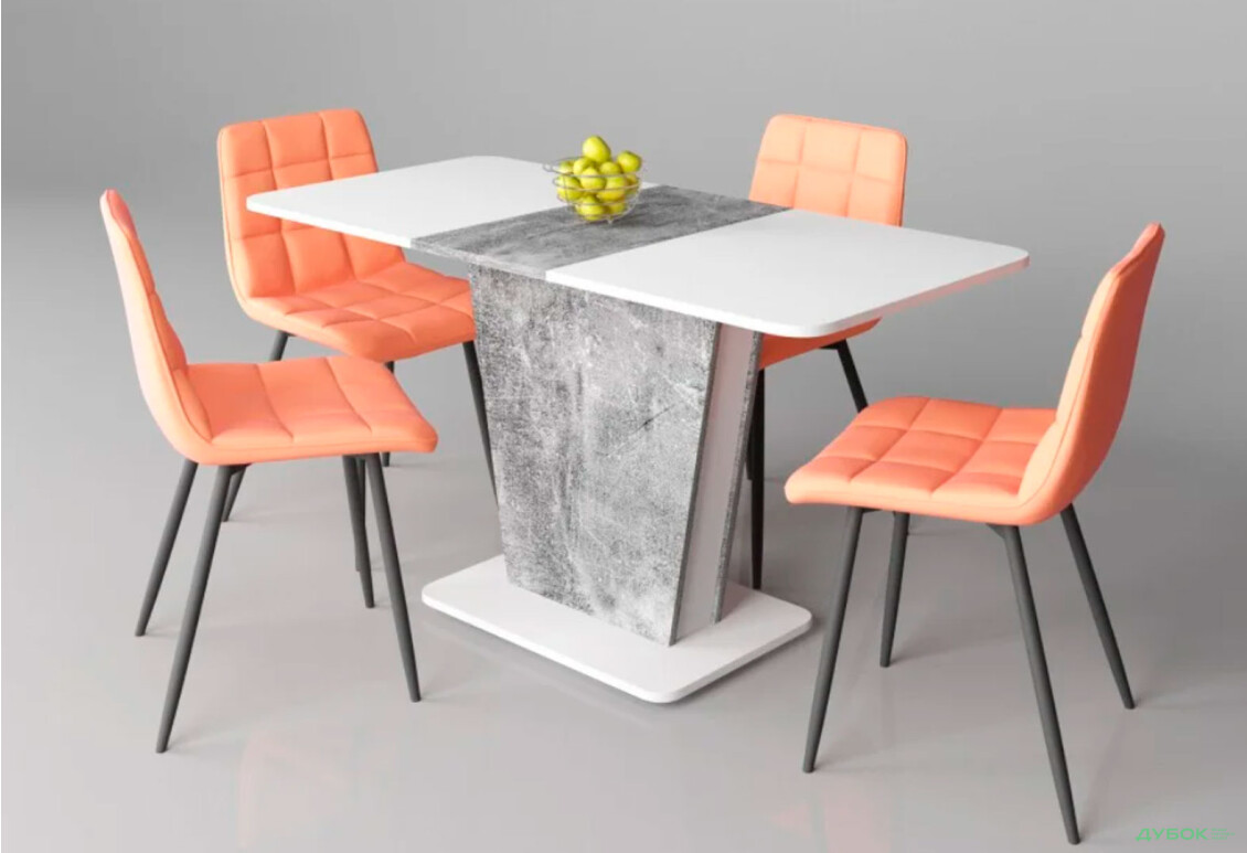 Стіл обідній Intarsio Космо / Cosmo 110x68 см розкладний Біла аляска / Індастріал - Зображення 10 Зображення 10 - Стіл обідній Intarsio Космо / Cosmo 110x68 см розкладний Біла аляска / Індастріал