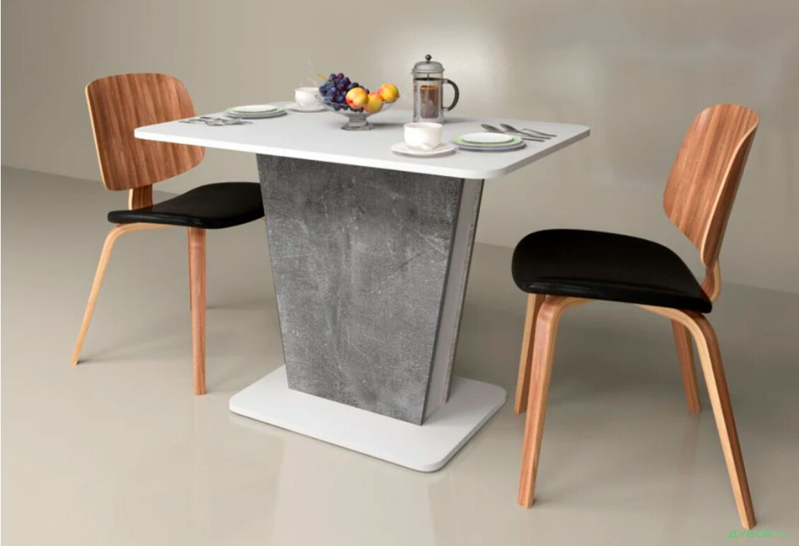 Стіл обідній Intarsio Космо / Cosmo 110x68 см розкладний Біла аляска / Індастріал - Зображення 13 Зображення 13 - Стіл обідній Intarsio Космо / Cosmo 110x68 см розкладний Біла аляска / Індастріал