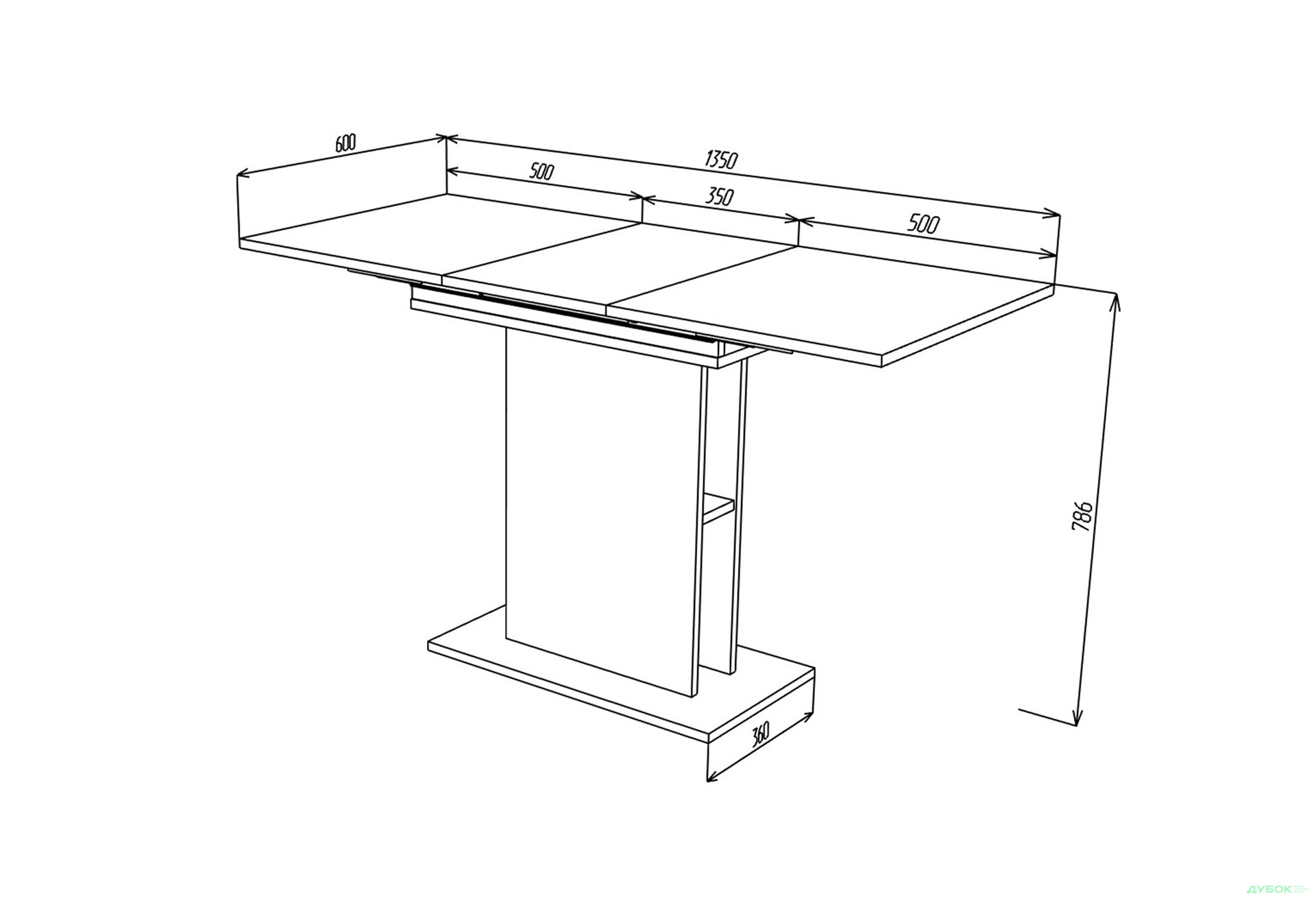 Стіл обідній Intarsio Стоун / Stoun 100x60 см розкладний Біла аляска / Індастріал - Зображення 9 Зображення 9 - Стіл обідній Intarsio Стоун / Stoun 100x60 см розкладний Біла аляска / Індастріал