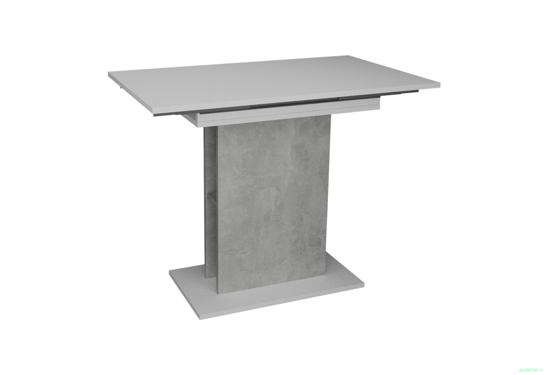 Стіл обідній Intarsio Стоун / Stoun 100x60 см розкладний Біла аляска / Індастріал - Зображення 7 Зображення 7 - Стіл обідній Intarsio Стоун / Stoun 100x60 см розкладний Біла аляска / Індастріал