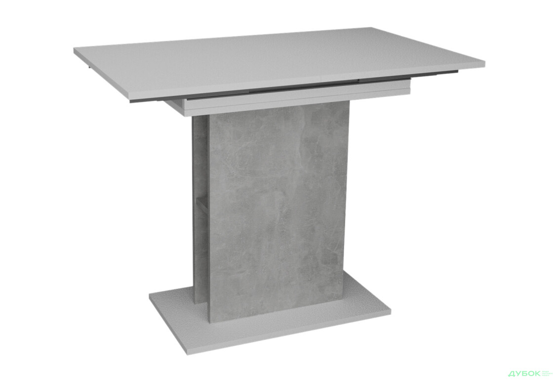 Стіл обідній Intarsio Стоун / Stoun 100x60 см розкладний Біла аляска / Індастріал - Зображення 7 Зображення 7 - Стіл обідній Intarsio Стоун / Stoun 100x60 см розкладний Біла аляска / Індастріал