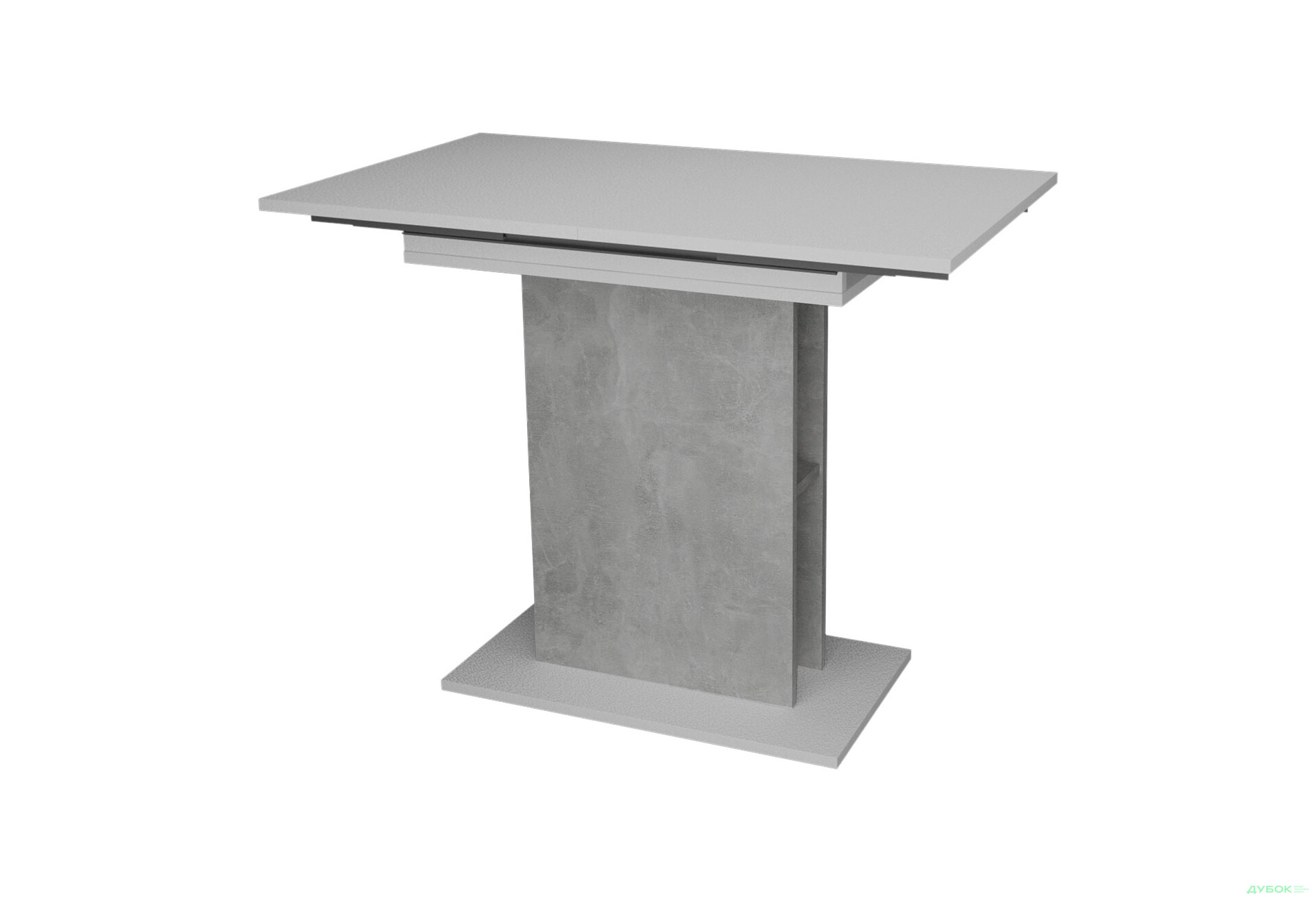 Стіл обідній Intarsio Стоун / Stoun 100x60 см розкладний Біла аляска / Індастріал - Зображення 1 Зображення 1 - Стіл обідній Intarsio Стоун / Stoun 100x60 см розкладний Біла аляска / Індастріал