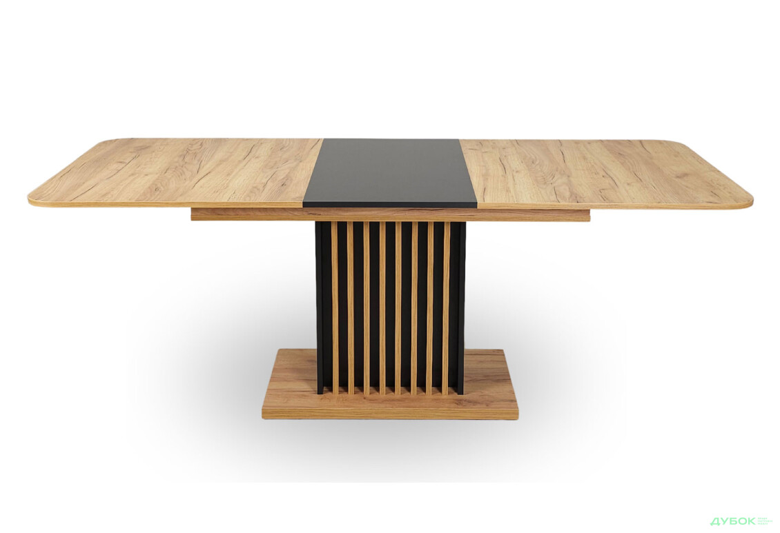 Зображення 10 - Стіл обідній Intarsio Тренд / Trend 160x90 см розкладний, дуб крафт золотий / чорний