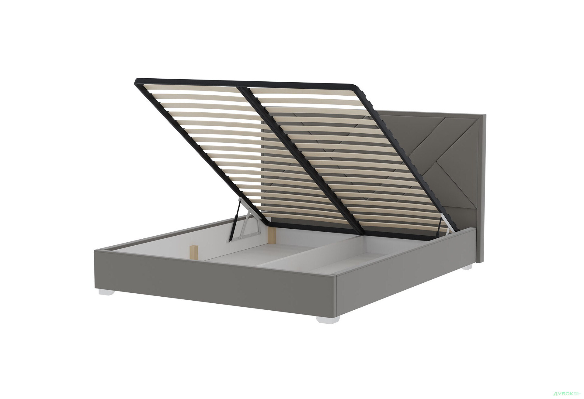 Ліжко-подіум Eurosof Олівія 180х200 см з нішею та металопідйомником Артекс Allure Taupe - Зображення 5 Зображення 5 - Ліжко-подіум Eurosof Олівія 180х200 см з нішею та металопідйомником Артекс Allure Taupe