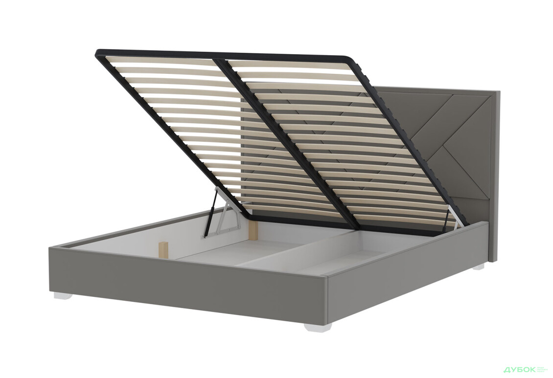 Ліжко-подіум Eurosof Олівія 180х200 см з нішею та металопідйомником Артекс Allure Taupe - Зображення 5 Зображення 5 - Ліжко-подіум Eurosof Олівія 180х200 см з нішею та металопідйомником Артекс Allure Taupe