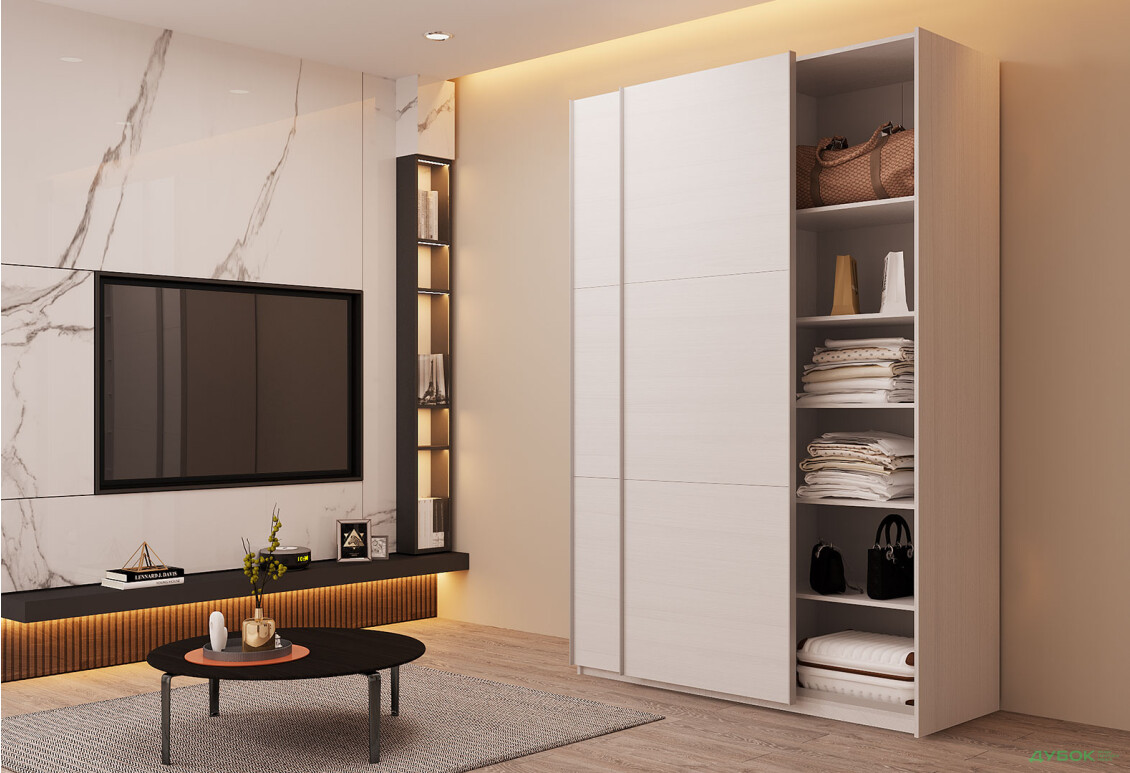 Зображення 3 - Шафа-купе Doros G-Caiser / Джі-Кейзер 2-дверна 180 см, біла