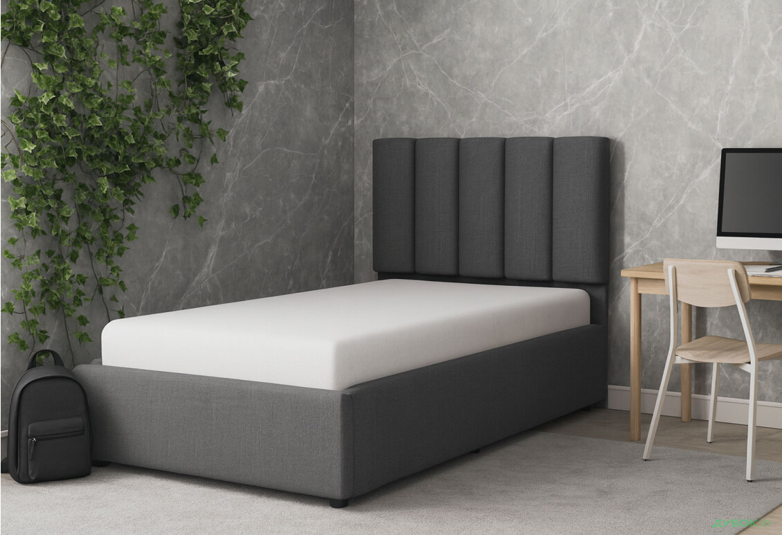 Ліжко-подіум UMa Монро 90х200 см підйомне дерев'яний каркас, сіро-коричневе (Fancy 96) - Зображення 2 Зображення 2 - Ліжко-подіум UMa Монро 90х200 см підйомне дерев'яний каркас, сіро-коричневе (Fancy 96)