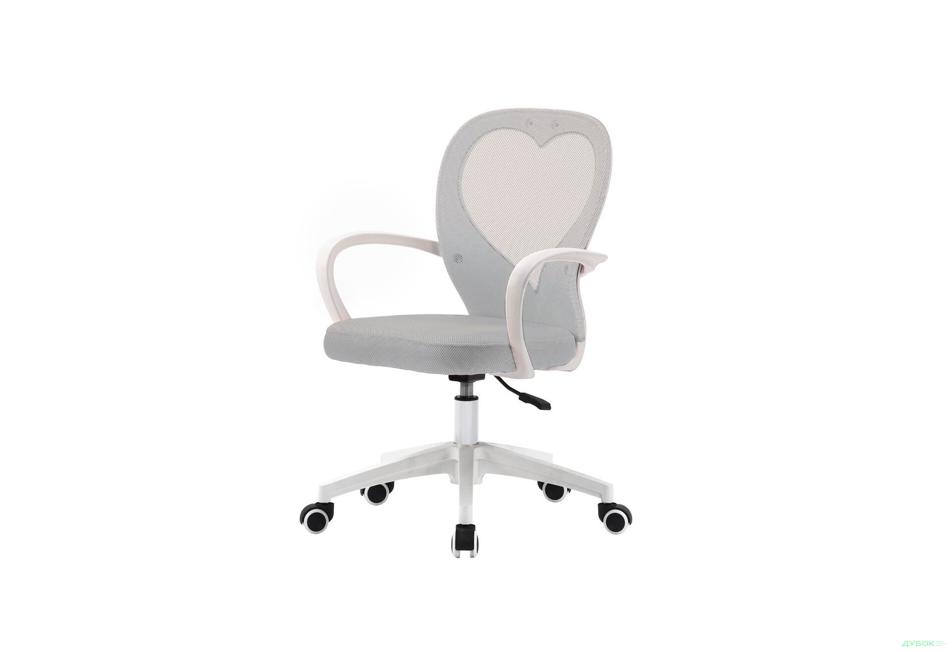 Зображення 1 - Крісло Інтарсіо Стейсі / Stacey поворотне світло-сіре / білий каркас