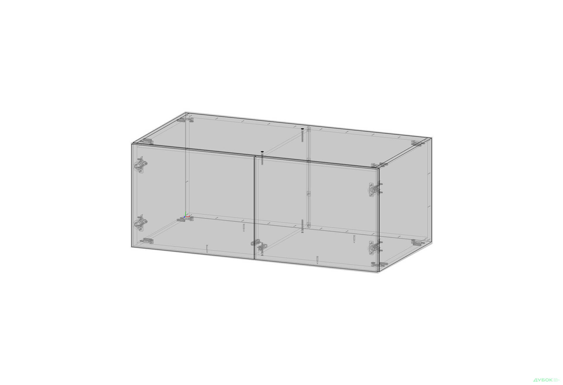 Зображення 2 - Антресоль Kredens furniture Venus / Вінус (0031) 2-дверна 100 см, білий