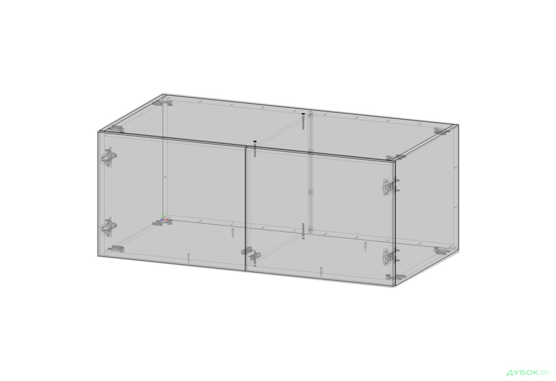 Антресоль Kredens furniture Venus / Вінус (0031) 2-дверна 100 см, білий - Зображення 2 Зображення 2 - Антресоль Kredens furniture Venus / Вінус (0031) 2-дверна 100 см, білий