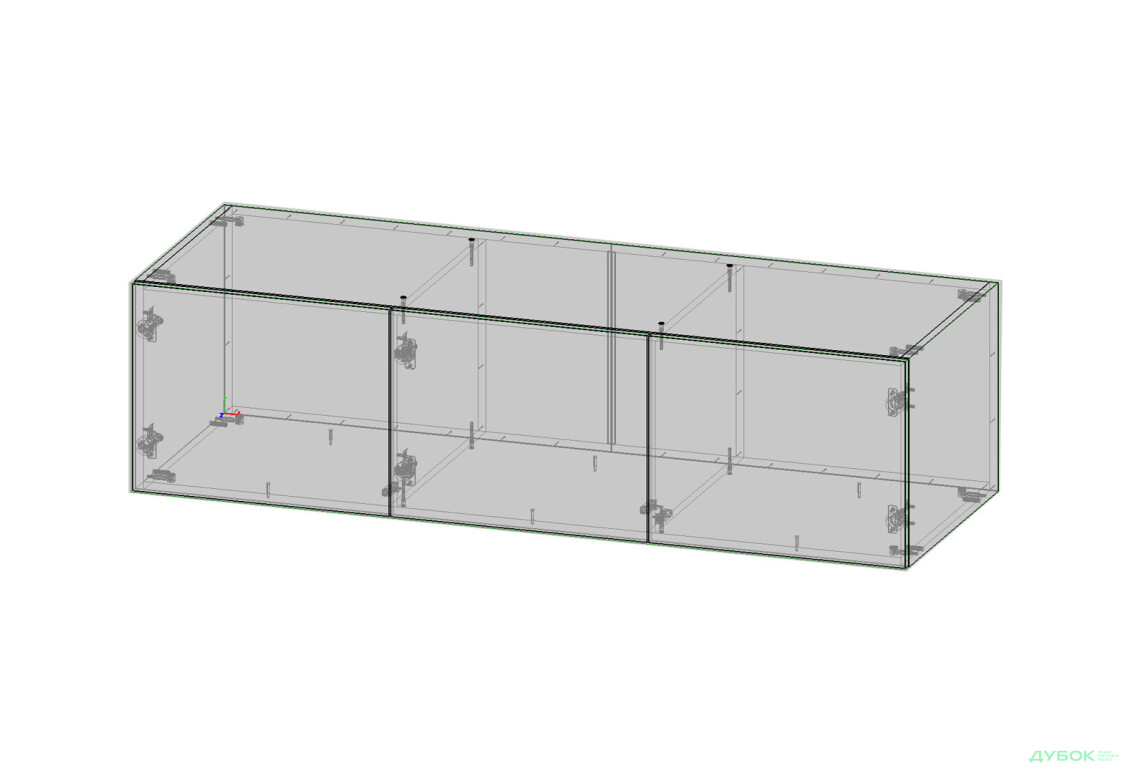 Антресоль Kredens furniture Venus / Вінус (0033) 3-дверна 150 см, білий - Зображення 2 Зображення 2 - Антресоль Kredens furniture Venus / Вінус (0033) 3-дверна 150 см, білий