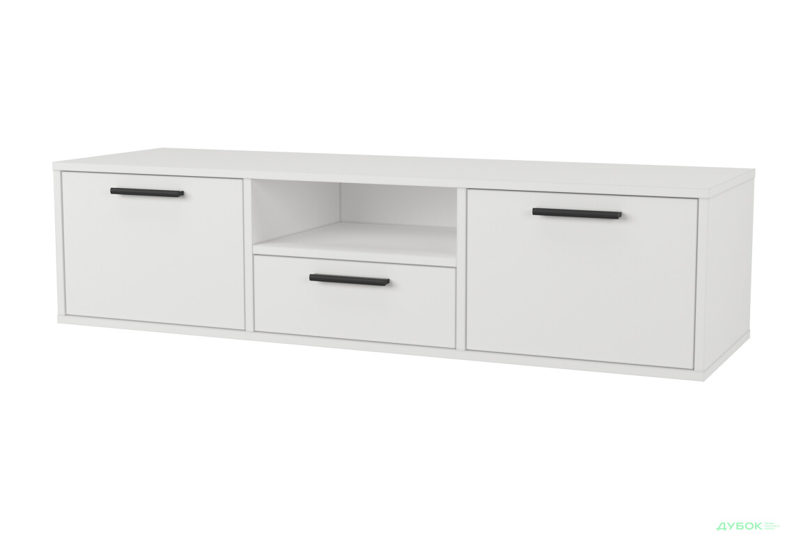 Тумба під ТВ Moreli Сеул / Seul з 2 дверцятами та шухлядою 129 см білий
