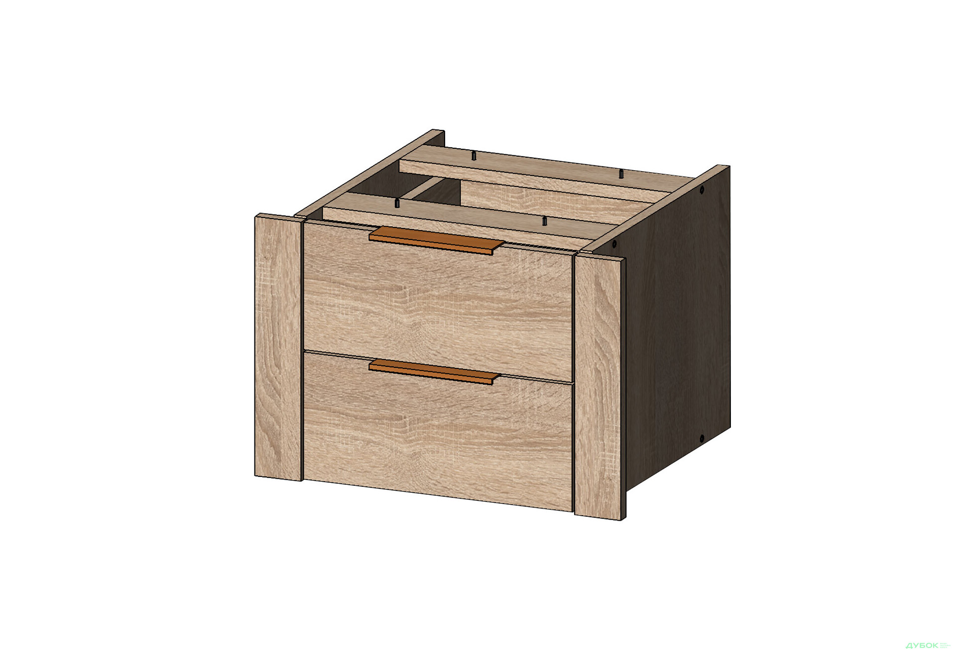 Зображення 1 - Шухляди для шафи Kredens furniture Venus (0029) 47,6 см, дуб аппалачі