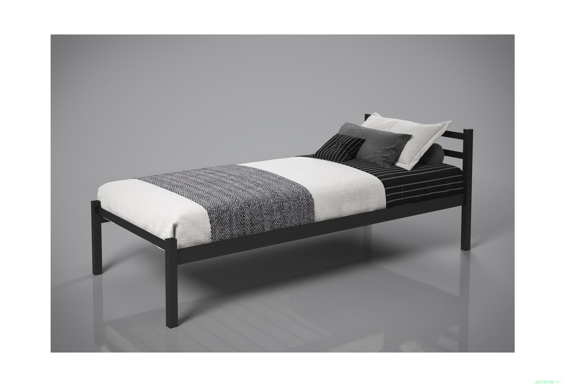 Ліжко Tenero Лідс Міні металеве із вкладом метал + ДВП 90х200 - Зображення 2 Зображення 2 - Ліжко Tenero Лідс Міні металеве із вкладом метал + ДВП 90х200