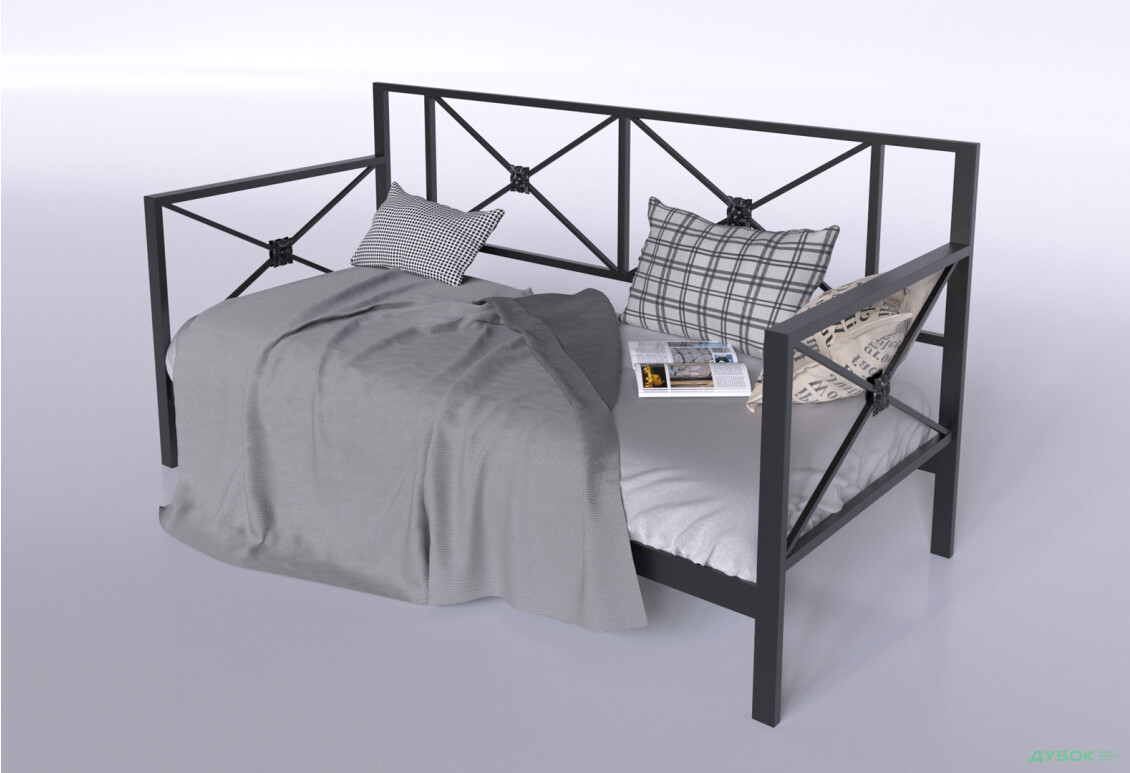 Кровать Tenero Тарс металлическая с вкладом металл + ДВП 90х200 - Изображение 2 Изображение 2 - Кровать Tenero Тарс металлическая с вкладом металл + ДВП 90х200